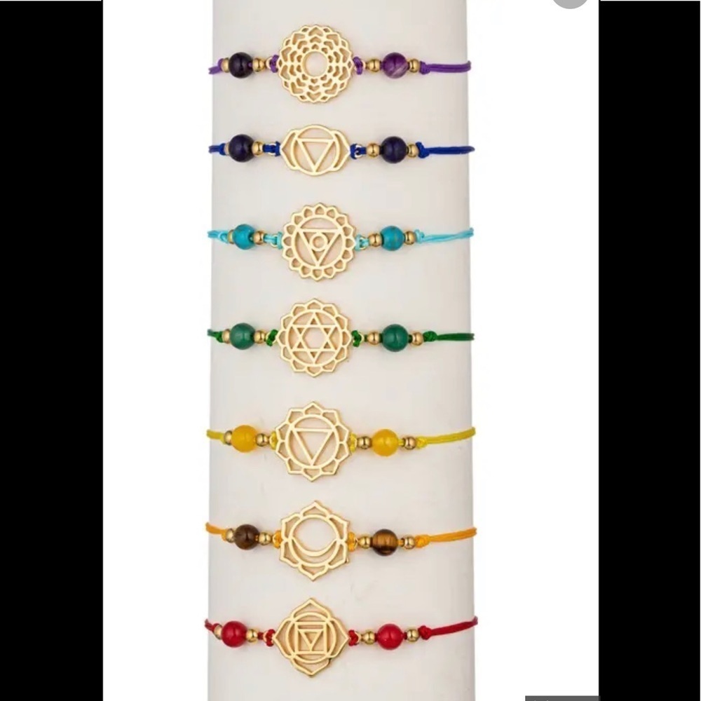 Chakra Yoga Heaking Energy 7 Colorful Bracelts